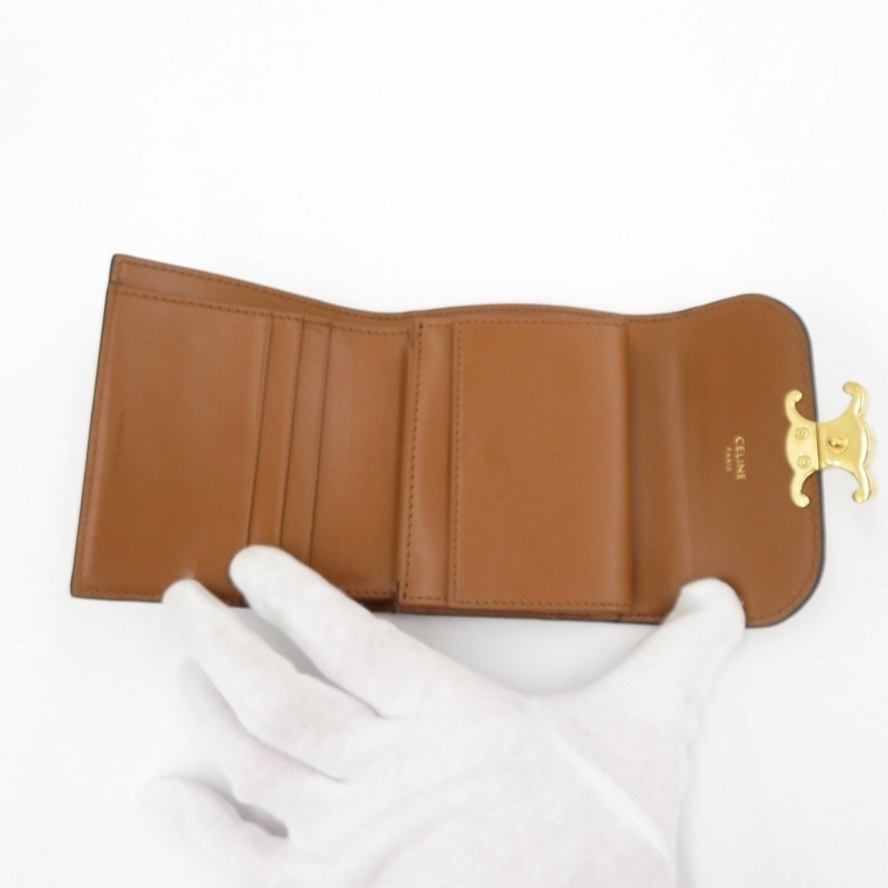 Celine Wallet Triomphe Flap Trifold Brown - Picture 8 of 15